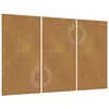 Image de vidaXL Décorations murales Jardin 3 pcs 105x55 cm Design du Soleil, décoration Murale extérieure, Art Mural de Jardin, décoration Murale en métal