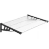 Image de Auvent de porte Noir et transparent 122x90 cm Polycarbonate