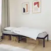 Image de vidaXL Cadre de lit métal sans matelas noir 75x190 cm