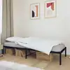 Image de vidaXL Cadre de lit métal sans matelas noir 90x190 cm
