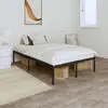 Image de vidaXL Cadre de lit métal sans matelas noir 120x190 cm