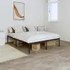 Image de vidaXL Cadre de lit métal sans matelas noir 140x190 cm