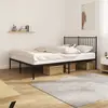 Image de vidaXL Cadre de lit métal sans matelas avec tête de lit noir 140x190cm