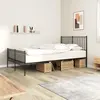 Image de vidaXL Cadre de lit métal sans matelas avec pied de lit noir 120x190cm