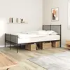 Image de vidaXL Cadre de lit métal sans matelas avec pied de lit noir 140x190cm