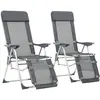 Image de vidaXL Chaises de camping pliantes et repose-pied lot de 2 textilène