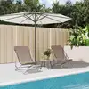 Image de vidaXL Chaises plage pliantes lot de 2 textilène acier enduit poudre