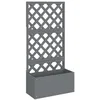 Image de vidaXL Jardinière en Treillis 2 pcs, Pot de Fleurs, Lit Surélevé de Jardin, Boîte de Plantation, Bac à Plante Patio Extérieur, Gris 65x33x135 cm WPC