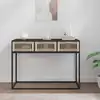 Image de vidaXL Table console noir 105x30x75 cm bois d'ingénierie et fer