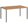 Image de vidaXL Table de Jardin Gris 150 x 90 x 75 cm polyrotin
