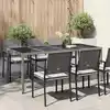 Image de vidaXL Table de Jardin Gris 190 x 90 x 75 cm polyrotin