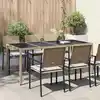 Image de vidaXL Table de Jardin Beige 190 x 90 x 75 cm polyrotin