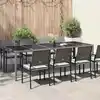 Image de vidaXL Table de Jardin Gris 250 x 100 x 75 cm polyrotin
