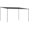 Image de vidaXL Belvédère Anthracite 4x4 m 180 g/m² Tissu et Acier, auvent, abri à baldaquin, abri, Tente événementielle, belvédère à baldaquin