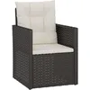Image de vidaXL Fauteuil de Jardin avec Coussins Noir Résine tressée, mobilier de Jardin, mobilier de Patio, sièges de Jardin, mobilier d'extérieur