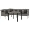 Image de vidaXL Ensemble à Manger de Jardin et Coussins 2 pcs Gris rotin, Ensemble de Salle à Manger, Ensemble de canapé, Ensemble de mobilier d'extérieur