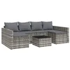 Image de vidaXL Salon de Jardin 2 pcs avec Coussins Gris Résine tressée, Ensemble de Salon, Ensemble de Salon extérieur, Ensemble de mobilier d'extérieur
