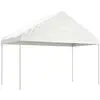 Image de vidaXL Belvédère avec toit blanc 4,08x2,23x3,22 m polyéthylène