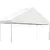 Image de vidaXL Belvédère avec toit blanc 5,88x2,23x3,75 m polyéthylène