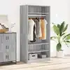 Image de vidaXL Garde-robe sonoma gris 100x50x200 cm bois d'ingénierie