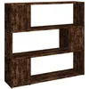 Image de vidaXL Bibliothèque/Séparateur de pièce Chêne fumé 100x24x94 cm, séparation de pièce, cloison de pièce, Armoire à Livres, bibliothèque, séparateur