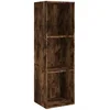 Image de vidaXL Bibliothèque/Meuble TV chêne fumé 36x30x114cm Bois d'ingénierie, étagère à Livres, Armoire de Rangement, Support à Livres, étagère de Rangement