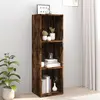 Image de vidaXL Bibliothèque/Meuble TV chêne fumé 36x30x114cm bois d'ingénierie
