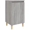 Image de vidaXL Table de Chevet, Armoire de Nuit avec 2 Compartiments, Armoire de Lit avec Rangement, Table de Nuit Chambre, Moderne, Sonoma Gris Bois d'Ingénierie