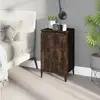 Image de vidaXL Table de chevet chêne fumé 40x35x70 cm bois d'ingénierie