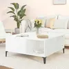 Image de vidaXL Table basse blanc 80x80x36,5 cm bois d'ingénierie
