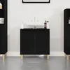 Image de vidaXL Meuble d'évier noir 58x33x60 cm bois d'ingénierie