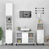 Image de vidaXL Meuble d'évier blanc brillant 80x33x60 cm bois d'ingénierie