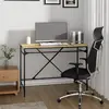 Image de vidaXL Bureau chêne sonoma 100x50x75 cm bois d'ingénierie et fer
