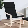 Image de vidaXL Chaise de relaxation Noir Tissu
