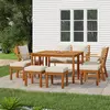Image de vidaXL Ensemble à manger de jardin coussins 9 pcs Bois acacia