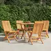 Image de vidaXL Chaises de jardin pliantes lot de 4 47x47x89cm bois massif teck
