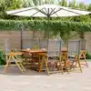 Image de vidaXL Chaises de jardin pliantes lot de 6 47x47x89cm bois massif teck