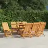 Image de vidaXL Chaises de jardin pliantes lot de 8 47x47x89cm bois massif teck