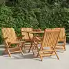 Image de vidaXL Chaises de jardin pliantes lot de 4 61x67x90cm bois massif teck