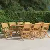 Image de vidaXL Chaises de jardin pliantes lot de 8 55x62x90cm bois massif teck