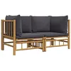 Image de vidaXL Canapés d'angle de Jardin avec Coussins Gris foncé 2 pcs Bambou, canapé de Jardin, sièges de Jardin, sièges d'extérieur, canapé d'extérieur