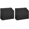 Image de vidaXL Housses de banc de jardin 2 pcs 8 oeillets 160x70x70/88 cm PE