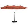 Image de vidaXL Parasol de jardin à double tête terre cuite 449x265 cm