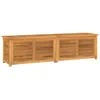 Image de vidaXL Boîte de rangement jardin et sac 200x50x55 cm bois massif teck, boîte de rangement extérieure, boîte de couverture, mallette de rangement