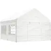 Image de vidaXL Belvédère avec toit blanc 4,46x4,08x3,22 m polyéthylène