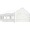 Image de vidaXL Belvédère avec toit blanc 8,92x4,08x3,22 m polyéthylène
