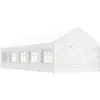 Image de vidaXL Belvédère avec toit blanc 11,15x4,08x3,22 m polyéthylène