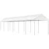Image de vidaXL Belvédère avec toit blanc 13,38x2,28x2,69 m polyéthylène