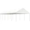 Image de vidaXL Belvédère avec toit blanc 11,15x4,08x3,22 m polyéthylène