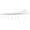 Image de vidaXL Belvédère avec toit blanc 15,61x4,08x3,22 m polyéthylène